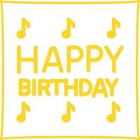Happy Birthday Song Icon Design vector