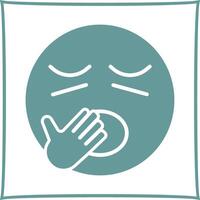 Yawning Face Icon Design vector