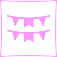 Bunting Flags Icon Design vector