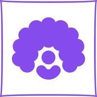 Clown Wig Icon Design vector