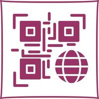 QR Code Website Icon Design vector