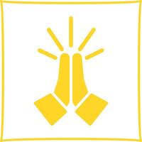 Folded Hands Icon Design vector