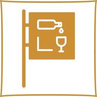 Wine Bar Sign Icon Design vector