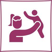 Mother and Son Icon Design vector
