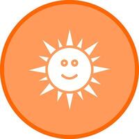 Sun with Face Icon Design vector
