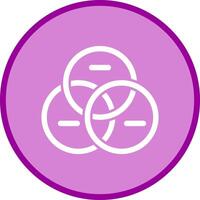 Venn Diagram Icon Design vector