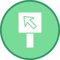 Diagonal Up Left Arrow Icon Design vector