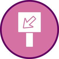 Diagonal Down Left Arrow Icon Design vector