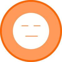 Neutral Face Icon Design vector