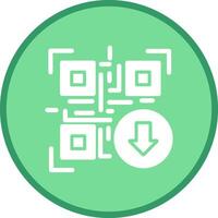 QR Code Download Icon Design vector