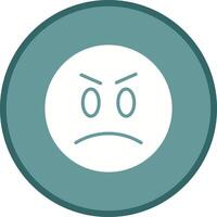 Angry Face Icon Design vector