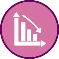 Chart Down Icon Design vector