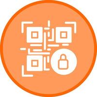 QR Code Encryption Icon Design vector