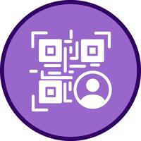 QR Code Contact Icon Design vector