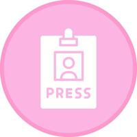 Press Pass Icon Design vector