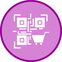 QR Code Shopping Icon Design vector