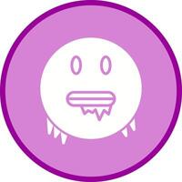 Cold Face Icon Design vector