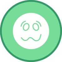 Woozy Face Icon Design vector