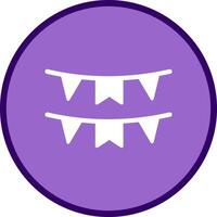 Bunting Flags Icon Design vector
