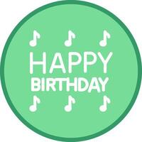 Happy Birthday Song Icon Design vector