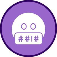 Face with Symbols on Mouth Icon Design vector