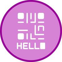 QR Code Text Icon Design vector