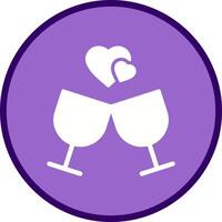 Wine Glass with Cheers Icon Design vector