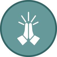 Folded Hands Icon Design vector