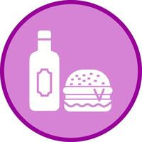 Wine and Food Pairing Icon Design vector