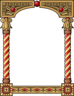 Traditional column frame