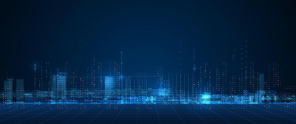 Abstract futuristic, technology on blue background
