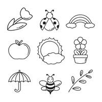 bundle of spring set icons illustration design illustration graphic design vector