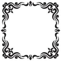 Border frame line deco art simple line corner calligraphic vector