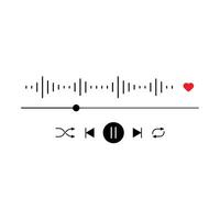 Media music player interface isolated on white background. Multimedia frame template. Multimedia navigation and music application. vector