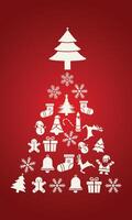 a christmas tree with a lot of different things on it vector