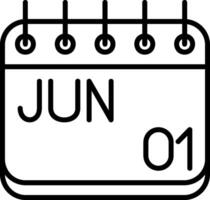 June Colorful Icon vector