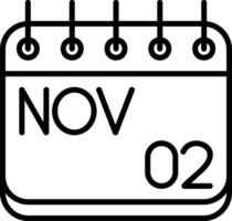 November Colorful Icon vector