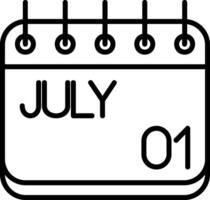 July Colorful Icon vector