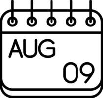 August Colorful Icon vector