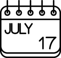 July Colorful Icon vector