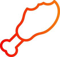 Chicken Leg Colorful Icon vector