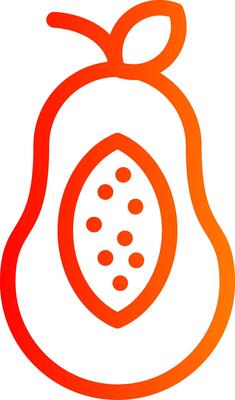 Papaya Colorful Icon