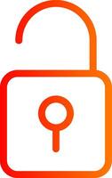 Open Lock Colorful Icon vector