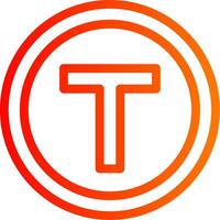 T Junction Colorful Icon vector