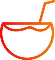 Coconut Drink Colorful Icon vector