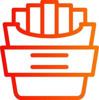French Fries Colorful Icon vector