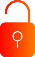 Open Lock Colorful Icon vector