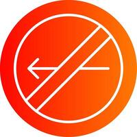 No Turn Left Colorful Icon vector