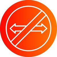 No Turn Colorful Icon vector