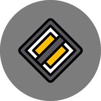 End Of The Priority Colorful Icon vector